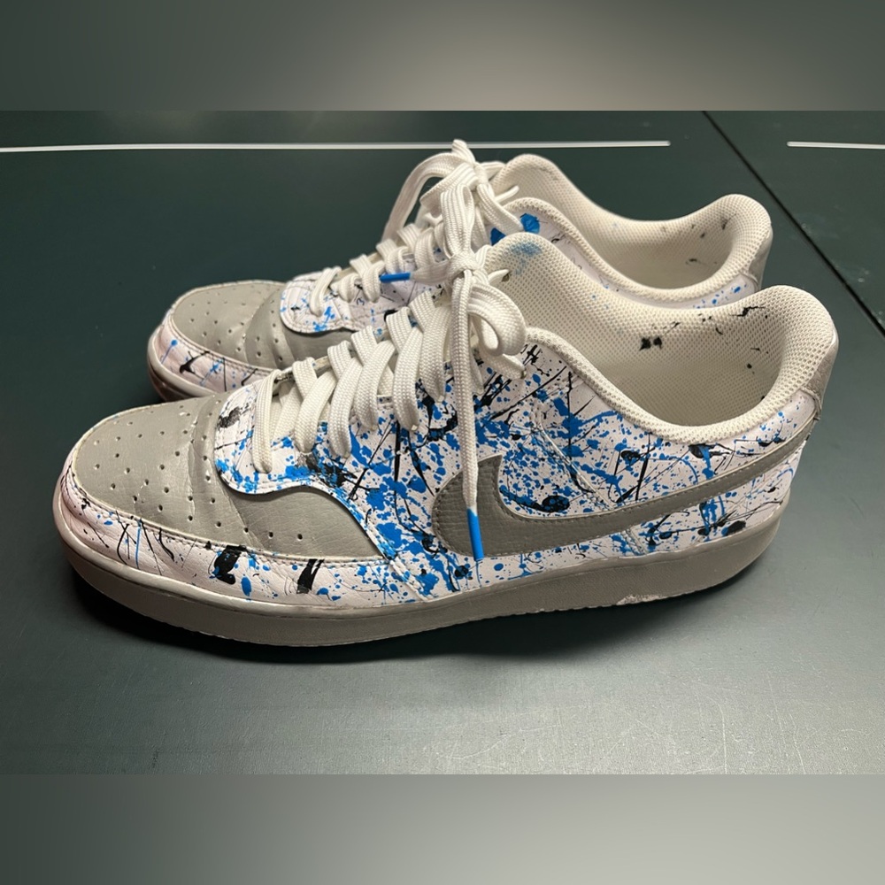 Custom painted Nike Court Vision, men’s size 12 US